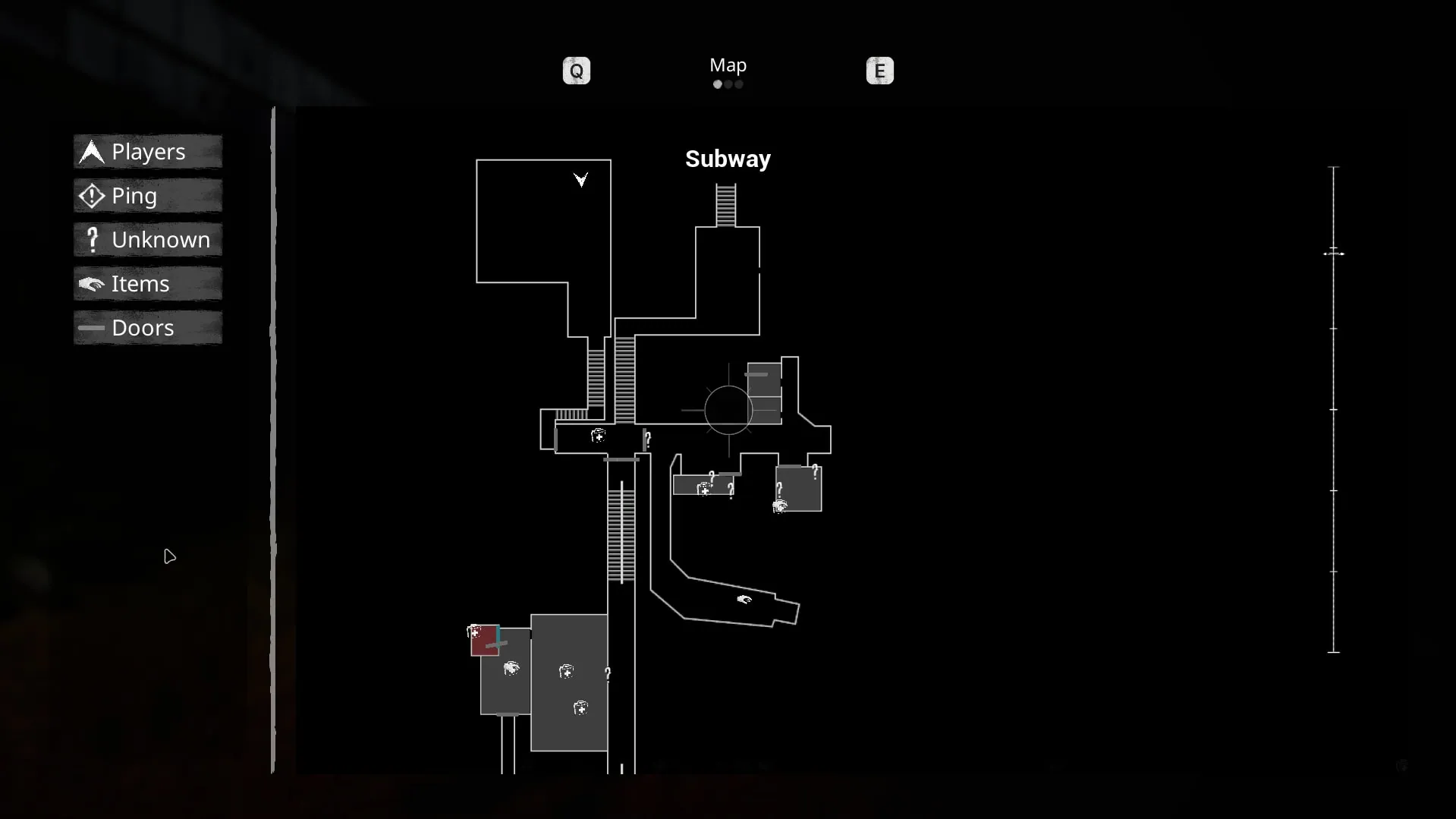Die Ingame-Karte des Subway-Levels